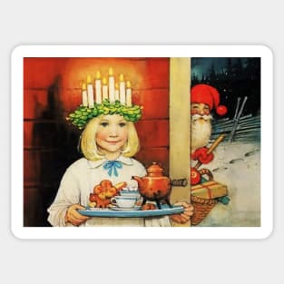 “Christmas Tea” by Jenny Nystrom Sticker